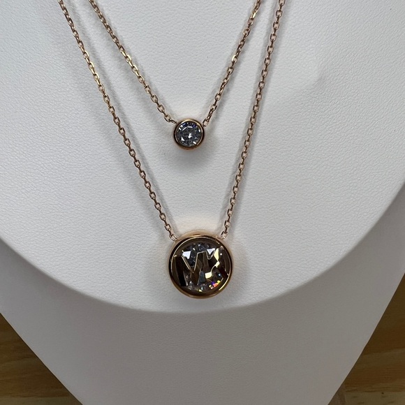 Michael Kors Rose Gold Double Layer Necklace - Picture 2 of 4